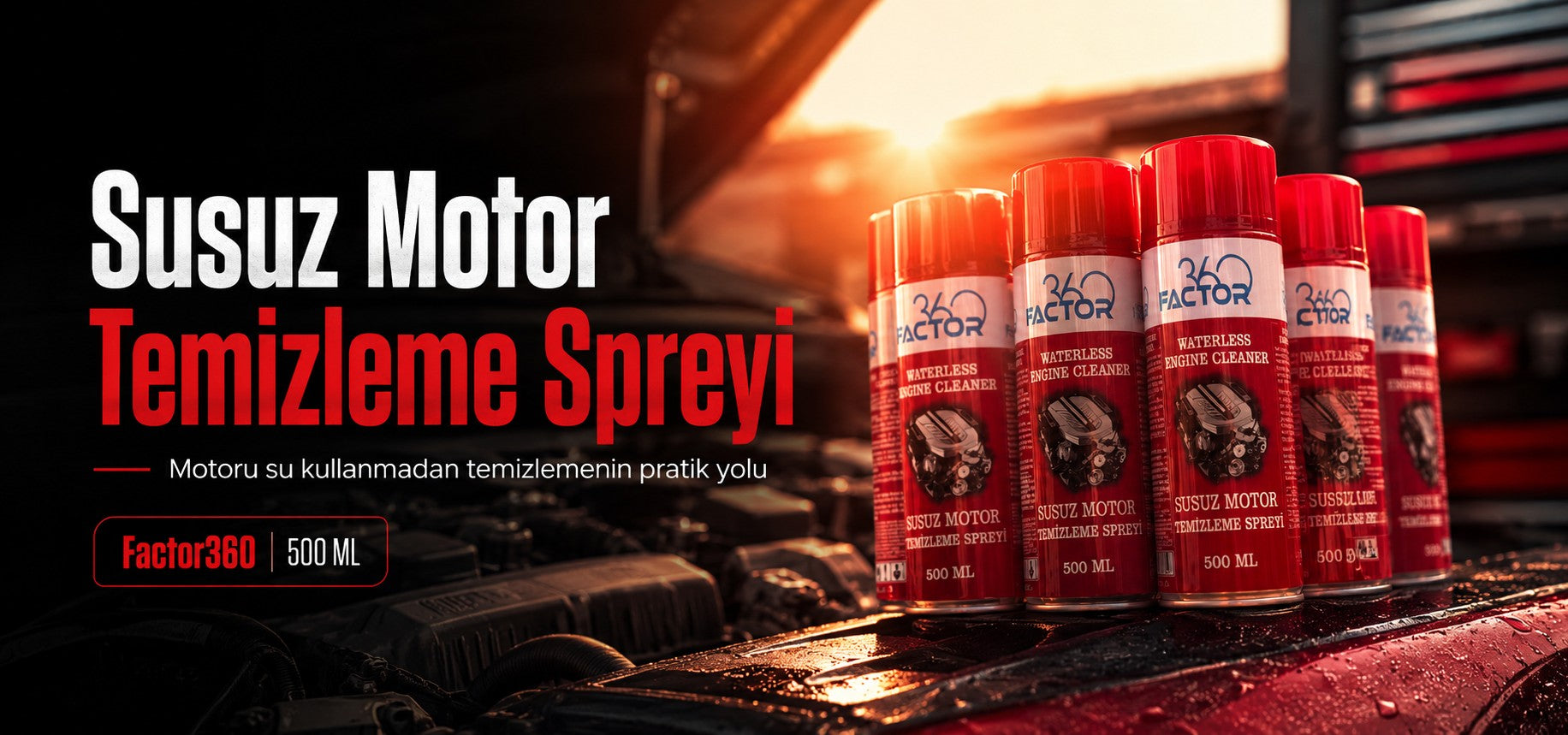 Factor360 susuz motor temizleyici ürünü hakkında detaylı bilgiler