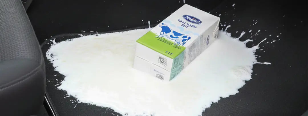 Arabanın içine süt döküldü ne yapmalıyım? 
