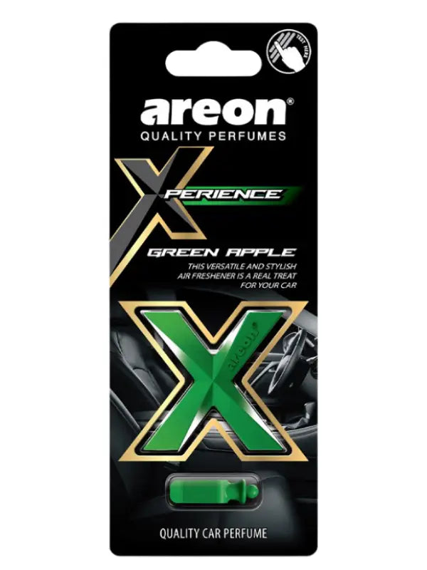 Areon Xperience Green Apple klima menfezi oto kokusu, orijinal ürün ambalajı