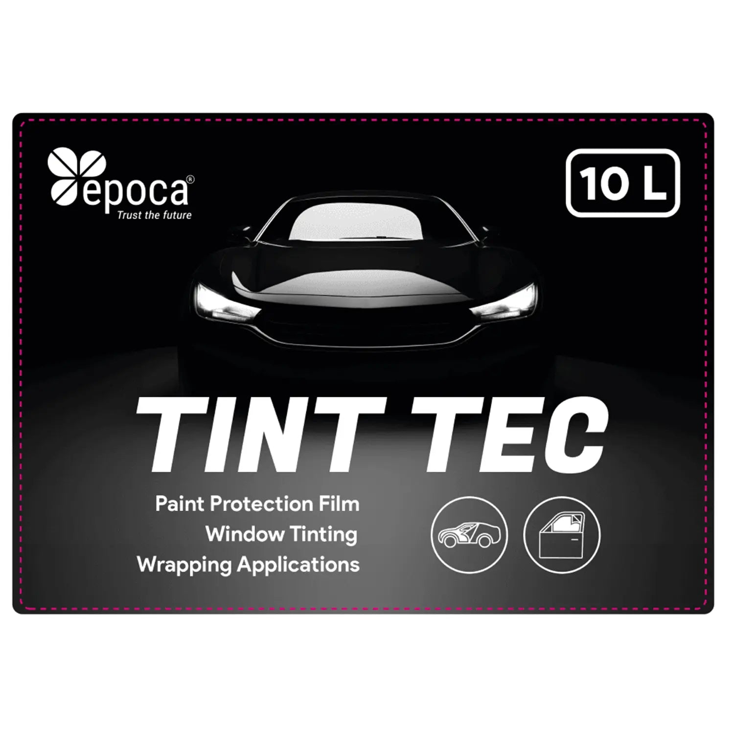 EPOCA TINT TEC 10 PPF Folyo Cam Filmi Uygulamaları İçin Basınçlı Pompa 10 Litre ürün etiketi