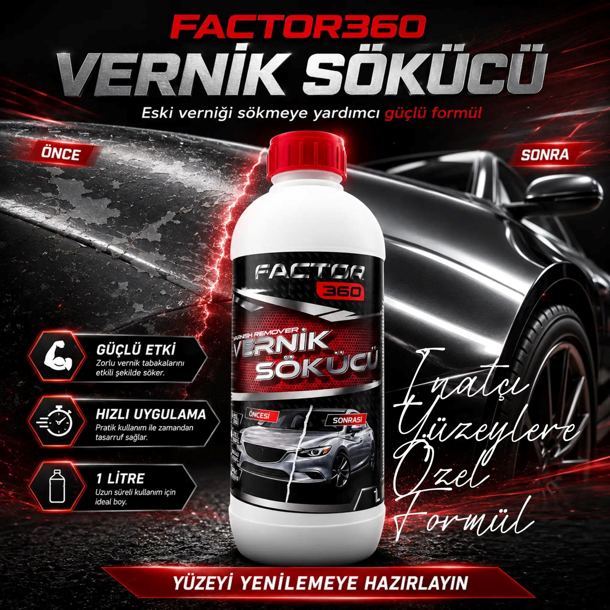 Factor360 Otomobil Vernik Sökücü | Güneş Yanığı ve Vernik Atması