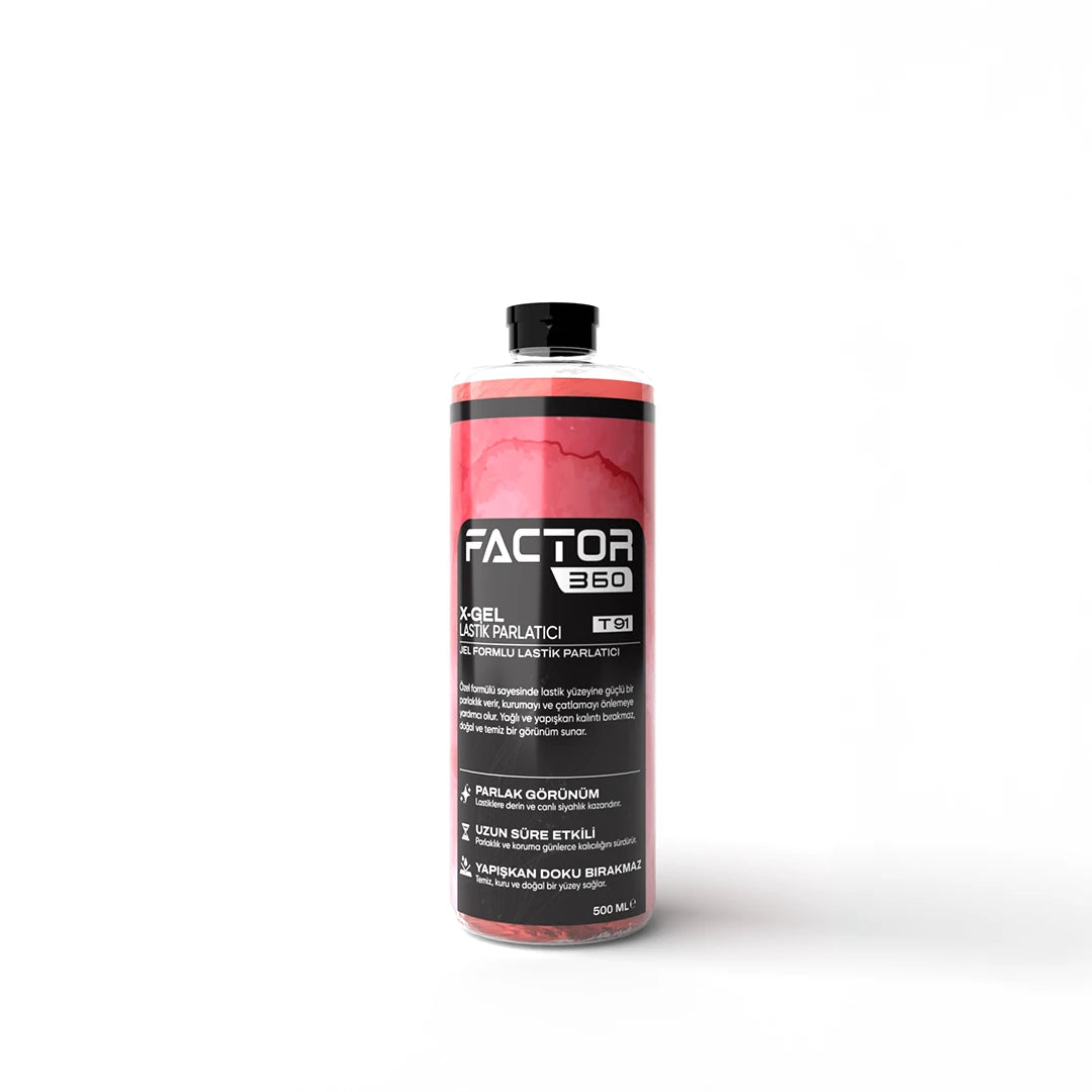 Factor360 Minimax V.2 Şampuan Lastik Jeli Hızlı Cila Araç İç Dış Yüzey Temizlik & Bakım Oto Bakım Seti 10 Parça