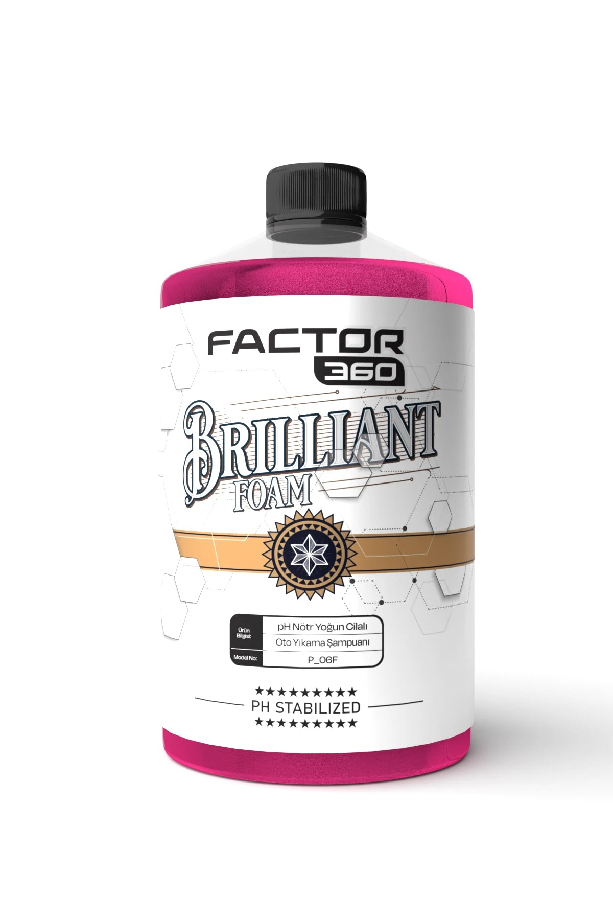 Factor360 Brilliant Foam Oto Şampuan | pH Nötr Kostiksiz Yoğun Köpük 1 Kg & 5 Kg