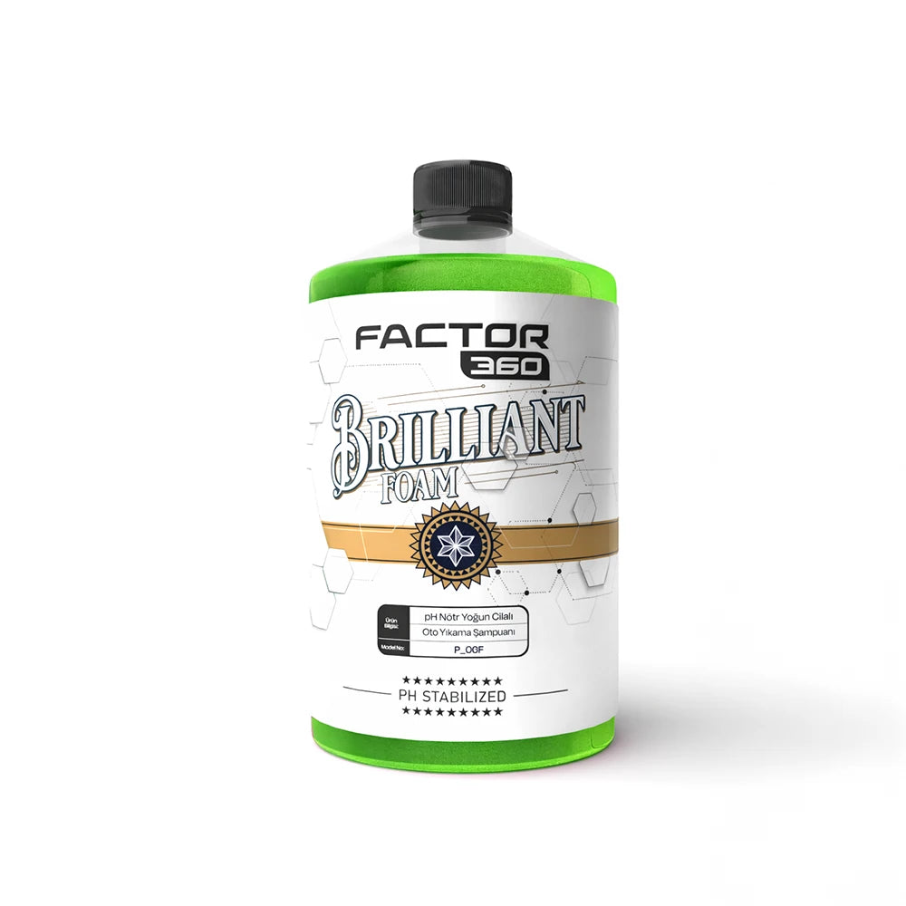 Factor360 Brilliant Yeşil Elma Kokulu pH Nötr Oto Şampuanı 1 L