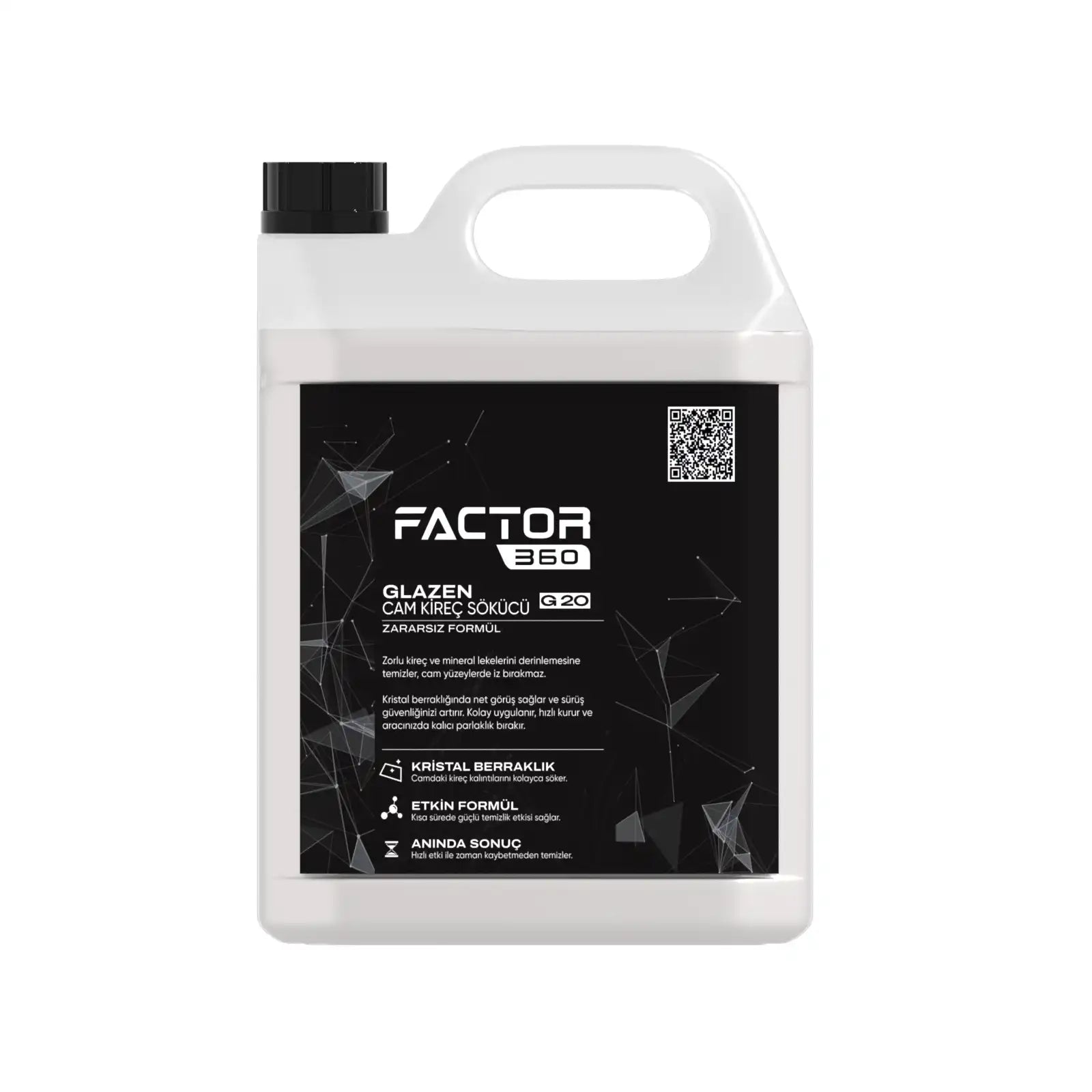 Factor360 glazen otomobil cam kireç temizleme ürünü 5 litre