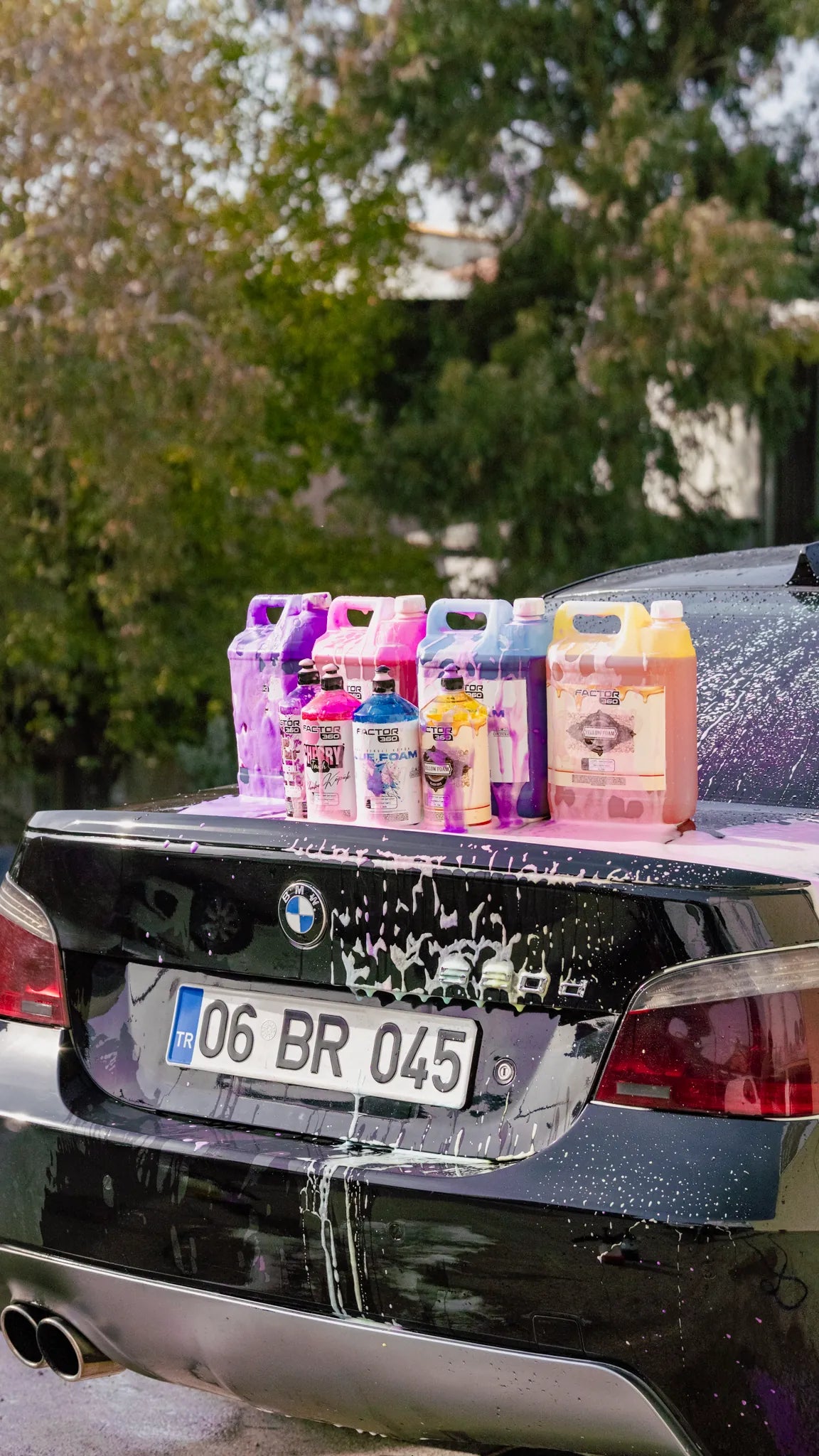 Factor360 Renkli Pembe Mavi Mor Sarı pH Nötr Oto Yıkama Şampuanı