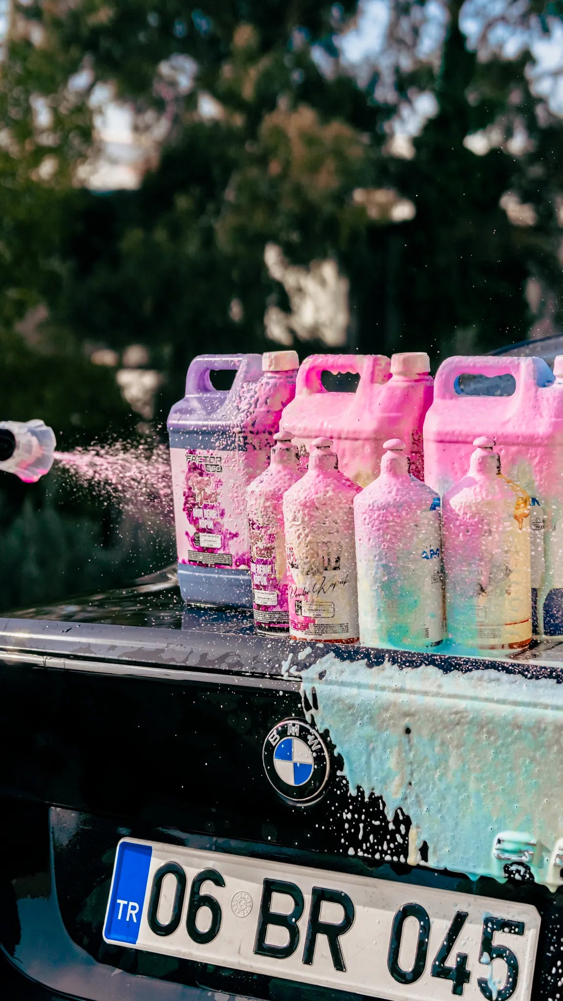 Factor360 Renkli Pembe Mavi Mor Sarı pH Nötr Oto Yıkama Şampuanı