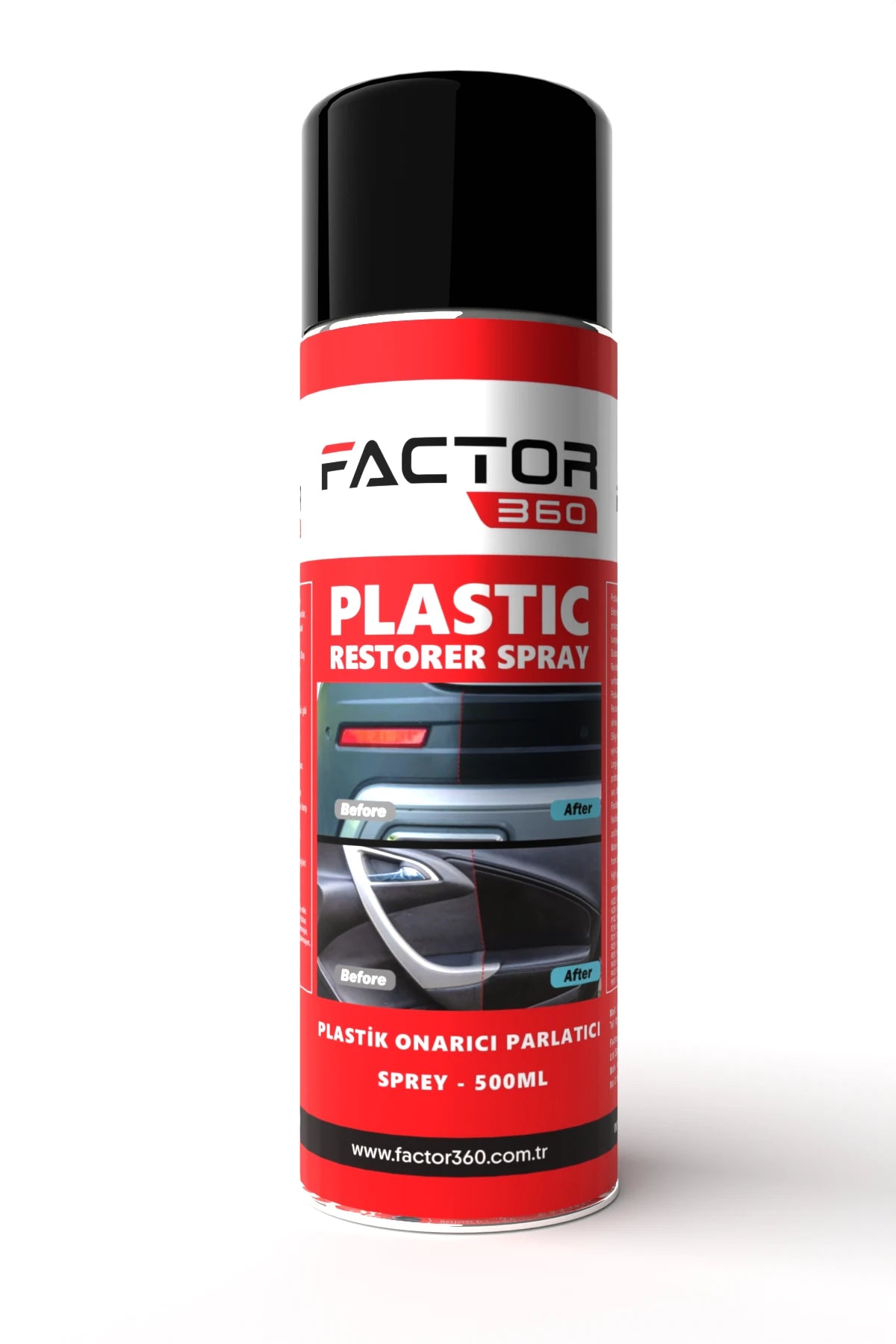 Factor360 Araç Otomobil Plastik Yenileyici Parlatıcı Aerosol 500ML