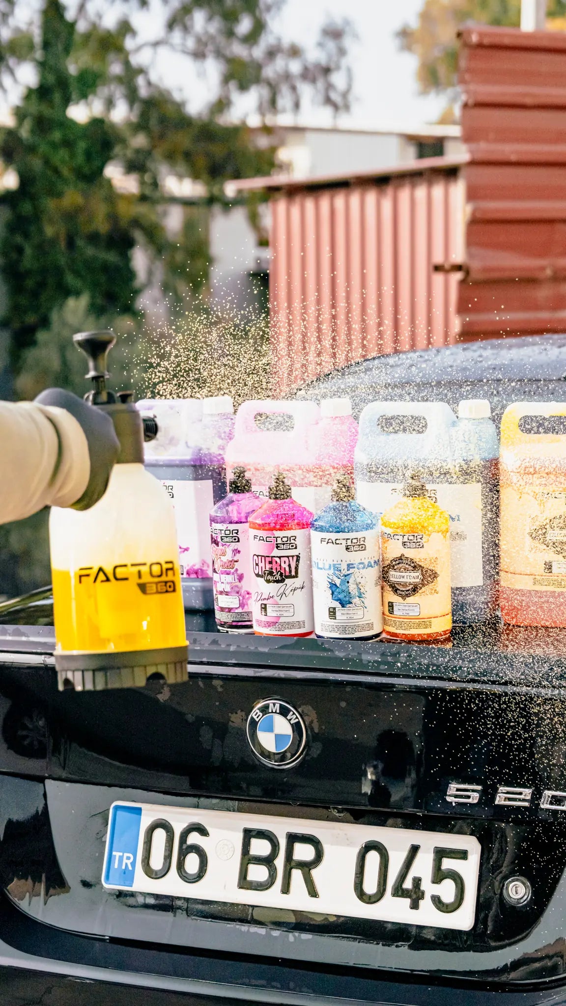Factor360 Renkli Pembe Mavi Mor Sarı pH Nötr Oto Yıkama Şampuanı