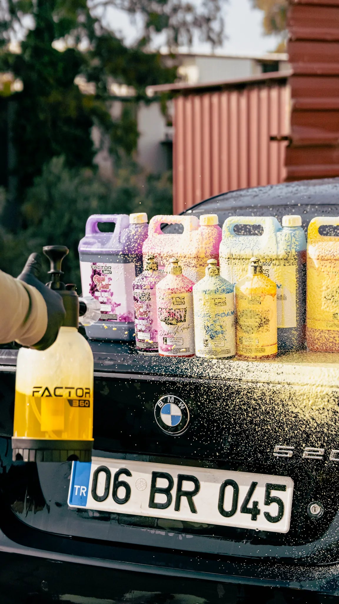 Factor360 Renkli Pembe Mavi Mor Sarı pH Nötr Oto Yıkama Şampuanı
