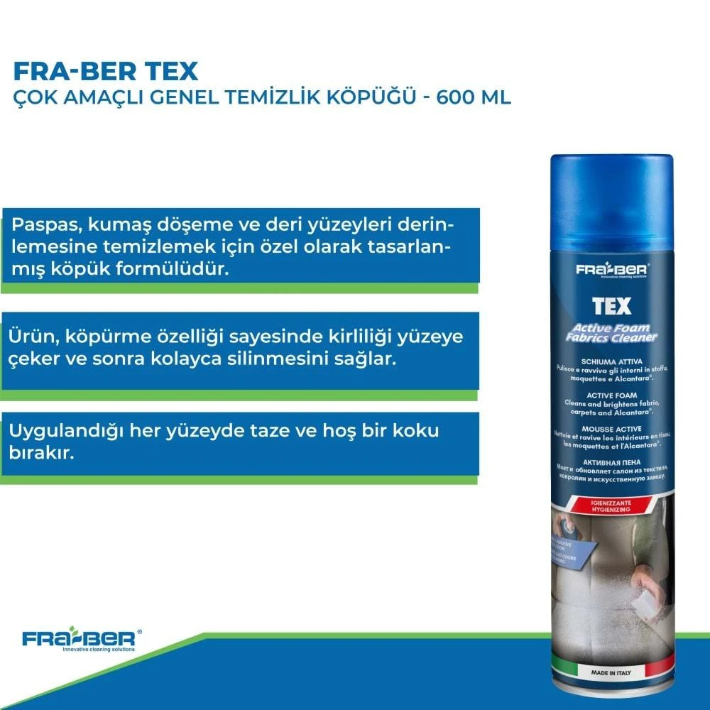FRA-BER Tex Çok Amaçlı Genel Temizlik Köpüğü 600 ML