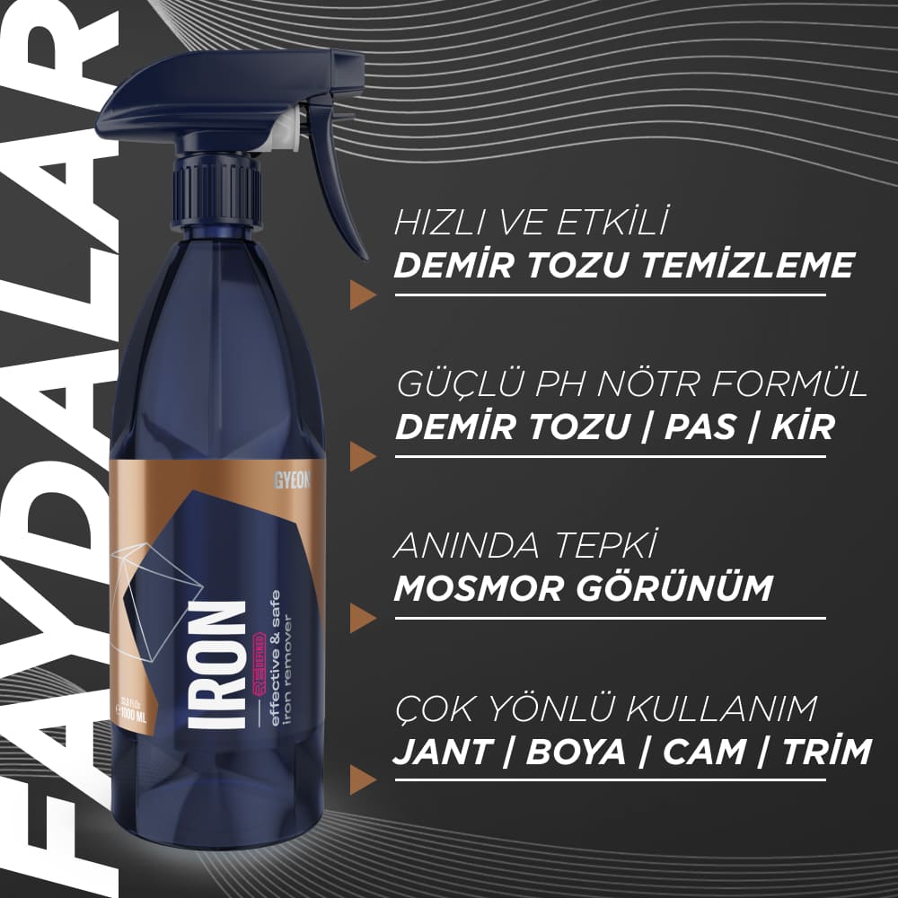 GYEON Q²M Iron Wheel Cleaner REDEFINED Jant Temizleyici Demir Tozu Balata Tozu Çözücü - 500 ML