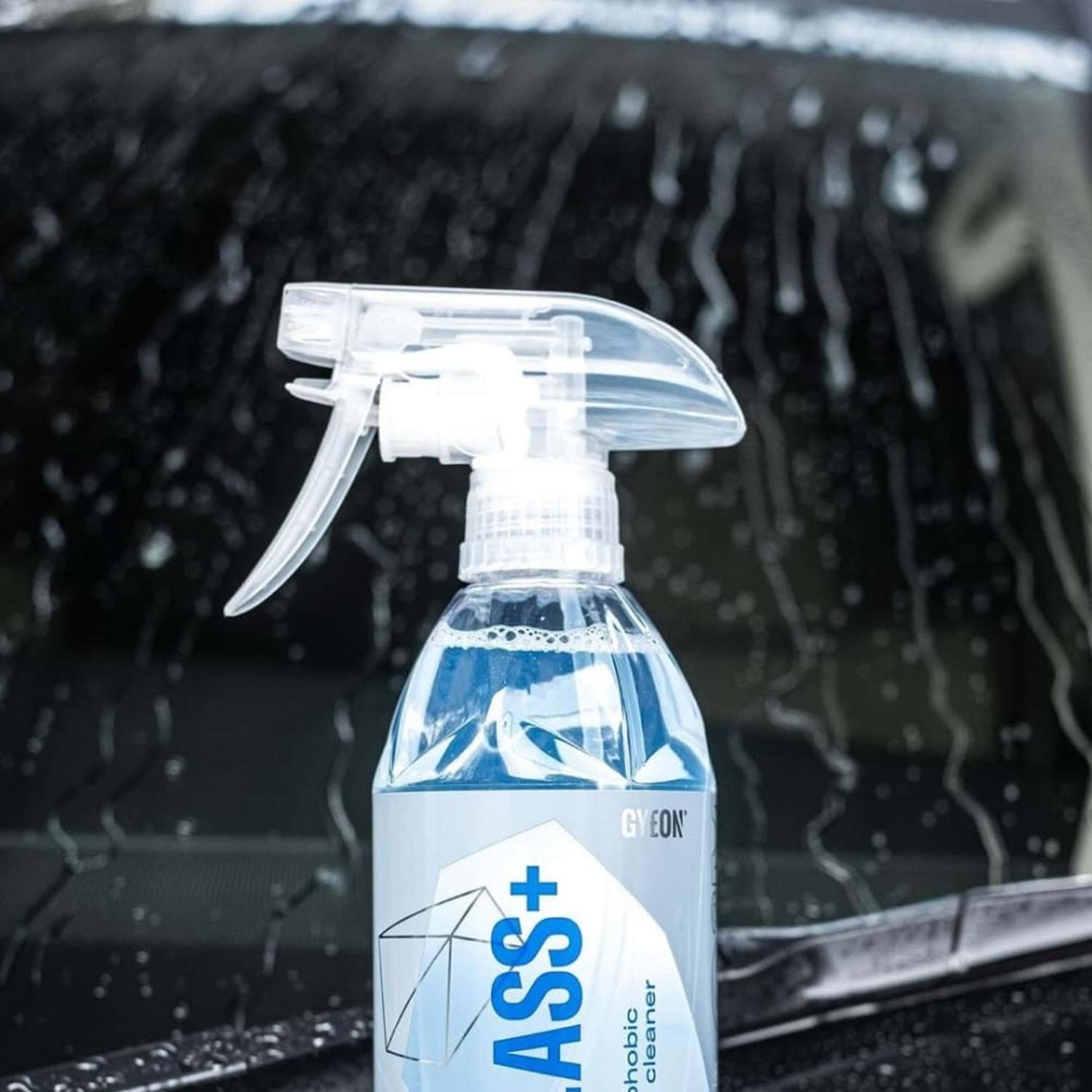 GYEON Q²M Glass+ Plus Araç Cam Yağmur Kaydırıcı Su İtici ve Temizleyici - 1000 ml -Hidrofobik Parlak ürün su boncuklanma etkisi