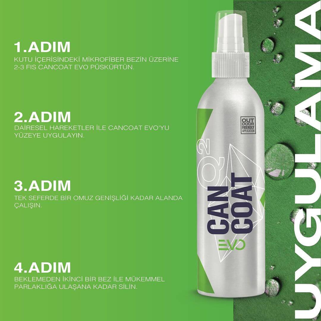 GYEON Q² CanCoat EVO Hidrofobik Nano Seramik Kaplama Seti - 9H Oto Boya Koruma 200 ML