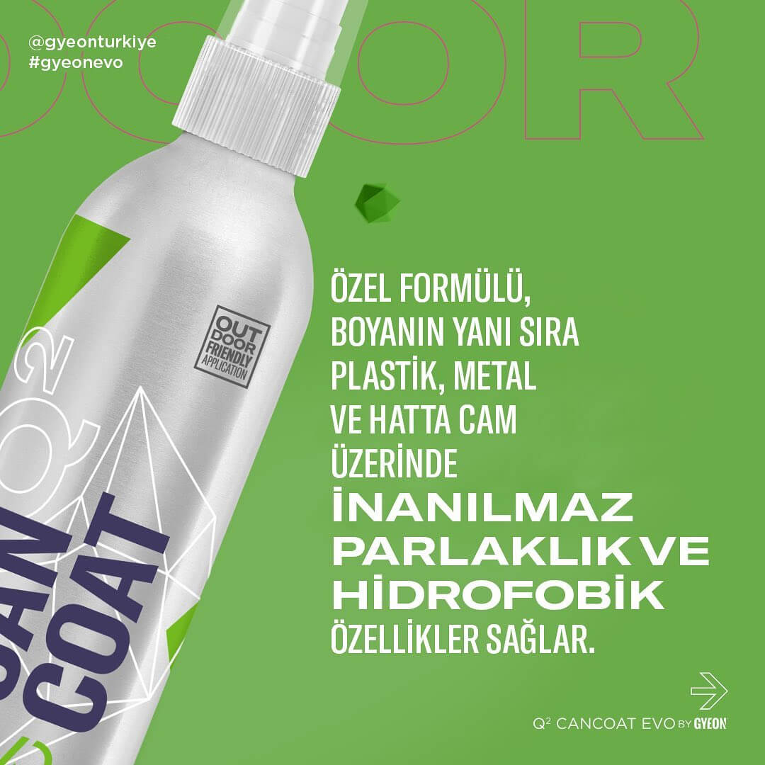 GYEON Q² CanCoat EVO Hidrofobik Nano Seramik Kaplama Seti - 9H Oto Boya Koruma 200 ML
