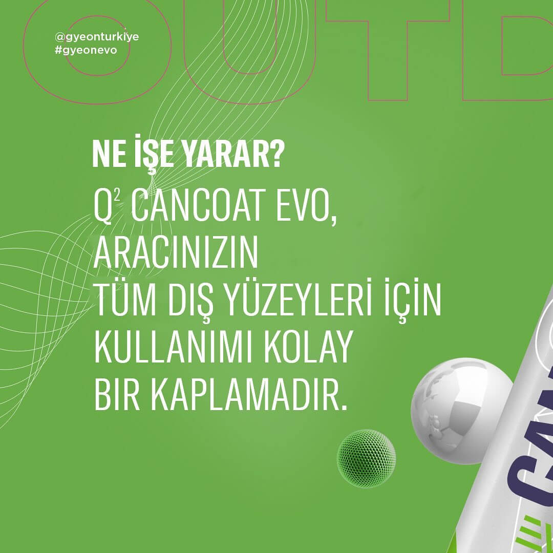 GYEON Q² CanCoat EVO Hidrofobik Nano Seramik Kaplama Seti - 9H Oto Boya Koruma 200 ML