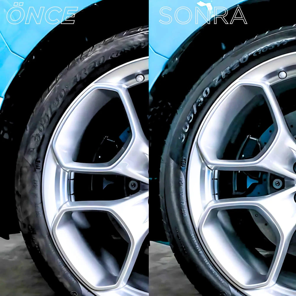 GYEON Q²M Tire Express Lastik Parlatıcı ve Koruyucu 1000 ML Su Bazlı Jel Oto Lastik Cilası