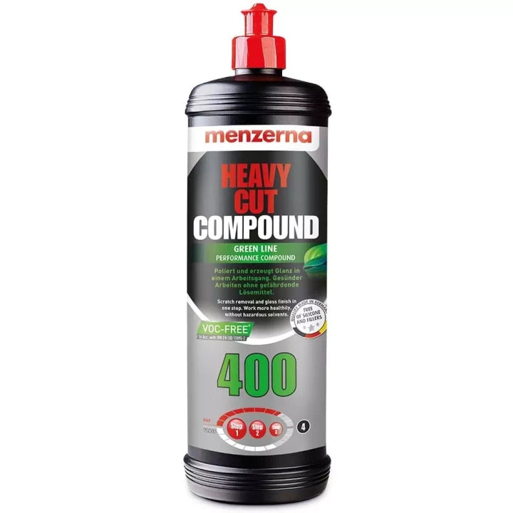 MENZERNA 400 Green Line Yeşil Seri Ağır Çizik Giderici Kalın Pasta 1000 ML / 250 ML