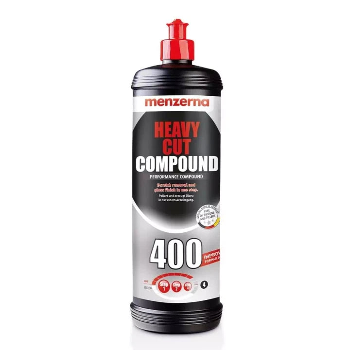 MENZERNA Heavy Cut Compound Improved 400 Ağır Çizik Giderici Kalın Pasta 1000 ML / 250 ML