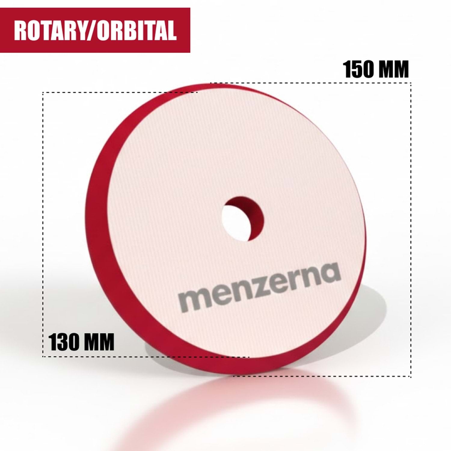 Menzerna kırmızı pasta süngeri rotary ve orbital polisaj makinesinde kullanım görüntüsü