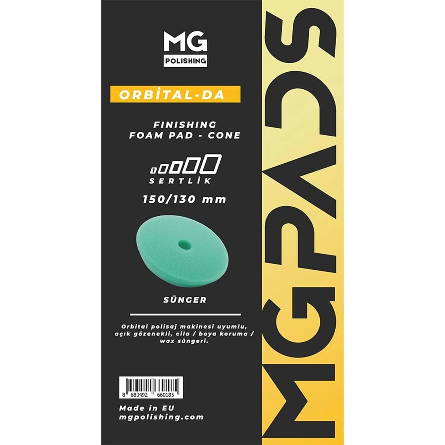 MG PADS Orbital Cila/Boya Koruma Süngeri (Yeşil) 150/130 MM