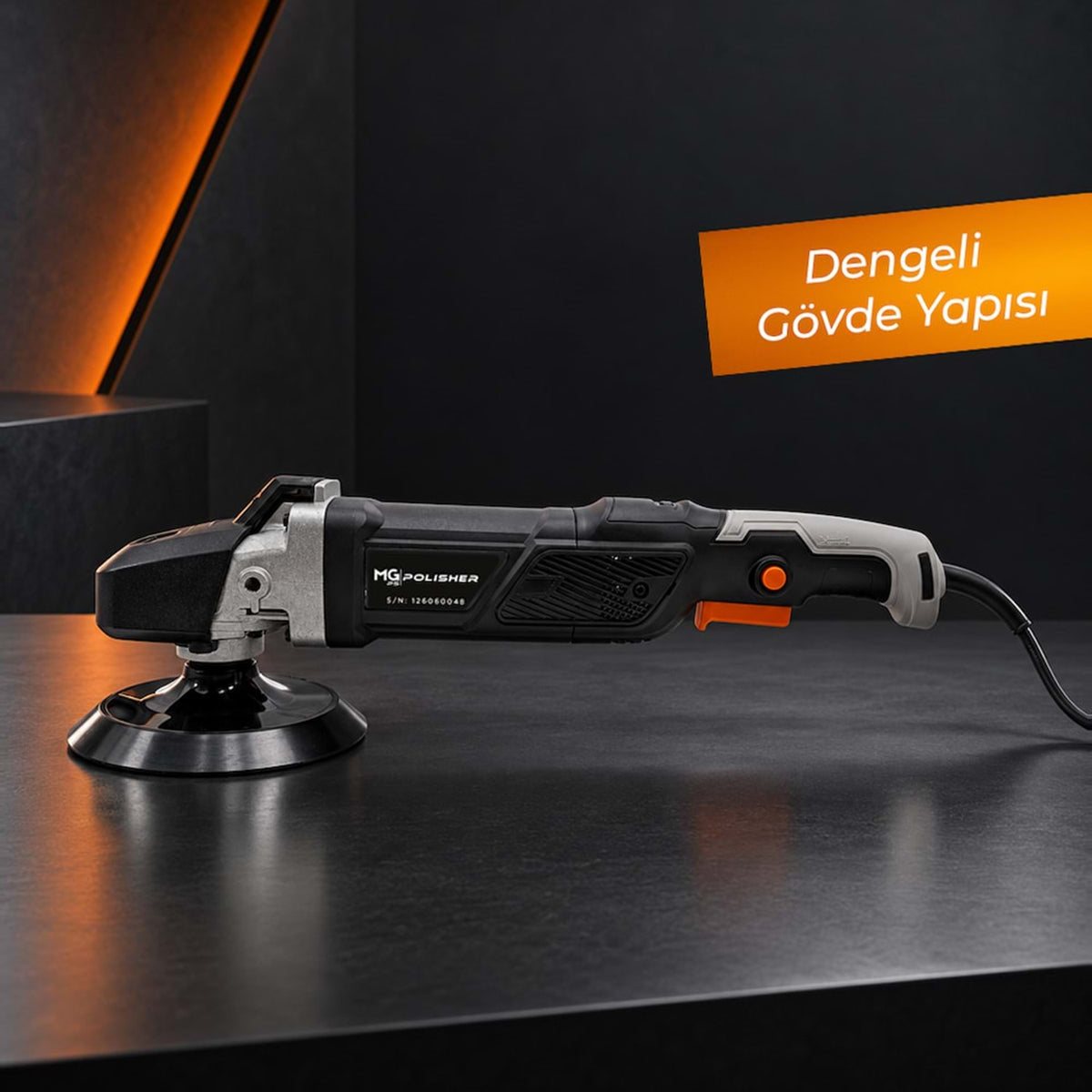 MG PS MG-RPV001 profesyonel pasta cila makinesi, 2,7 kg dengeli gövde yapısı ve 150 mm rotary polisaj tabanı