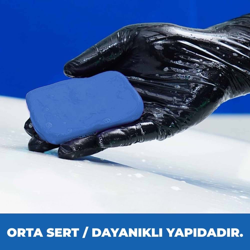 MG PS Orta Sert Kil Hamuru 100 gr mavi clay bar temizleme kili dayanıklı yapısı ile araç boya yüzeyindeki kir ve kontaminasyonları temizler.