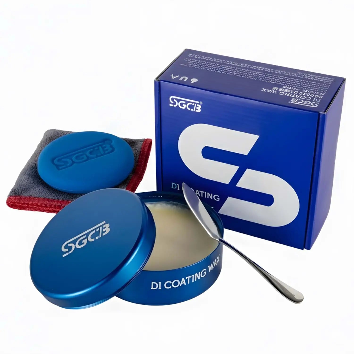 SGCB D1 Coating Wax seramik etkili boya koruma waxı kutu içeriği uygulama pedi ve mikrofiber bez ile birlikte