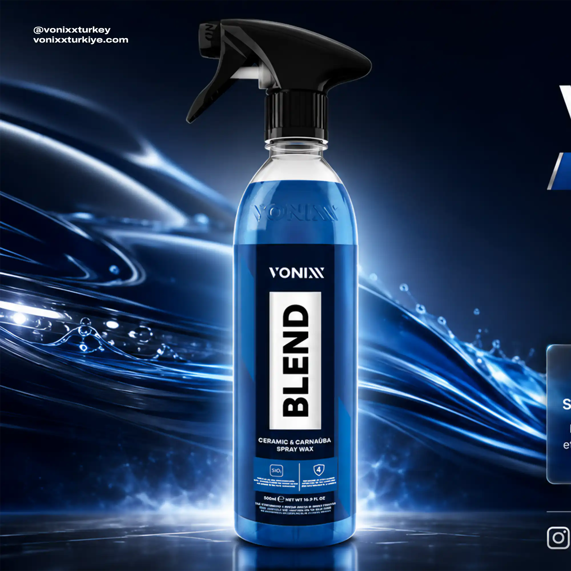 Vonixx Blend Spray Wax SiO2 & Carnauba Hibrit Sprey Cila 500 ML