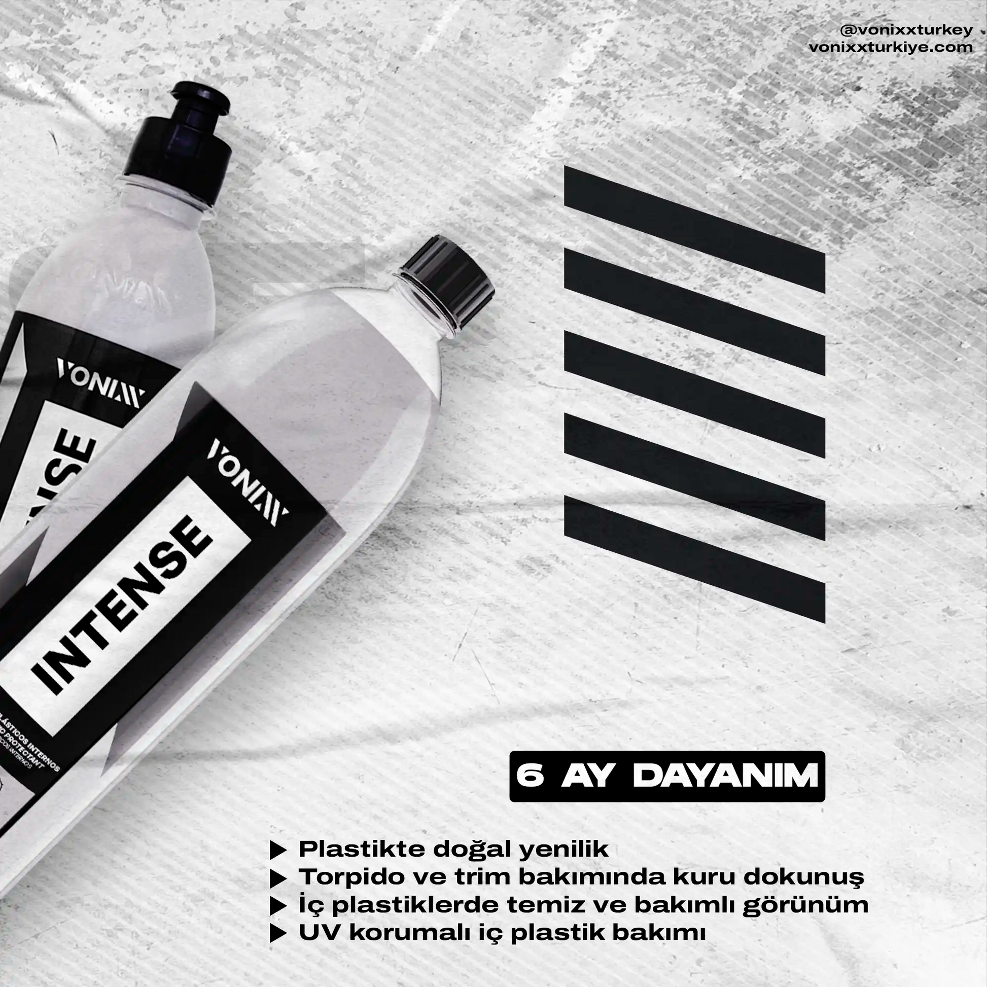 Vonixx intense araç içi plastik yenileyici hakkında teknik bilgi