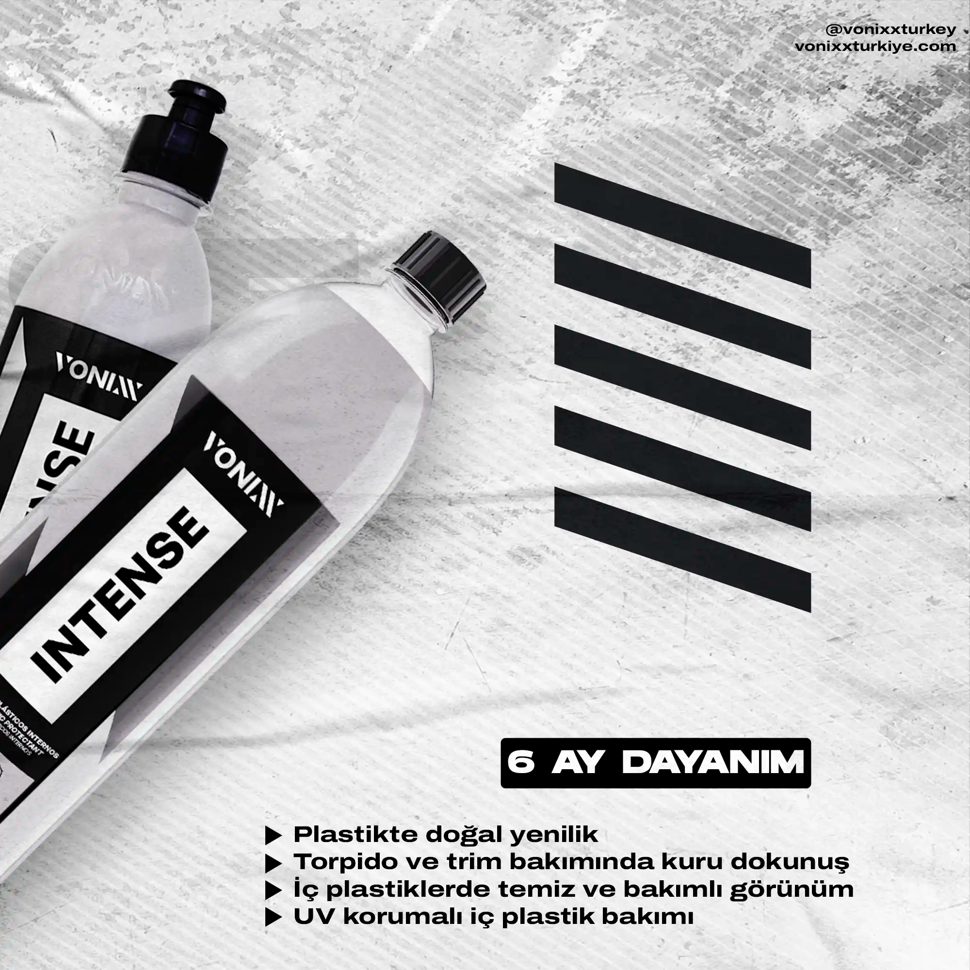 Vonixx intense araç içi plastik yenileyici hakkında teknik bilgi