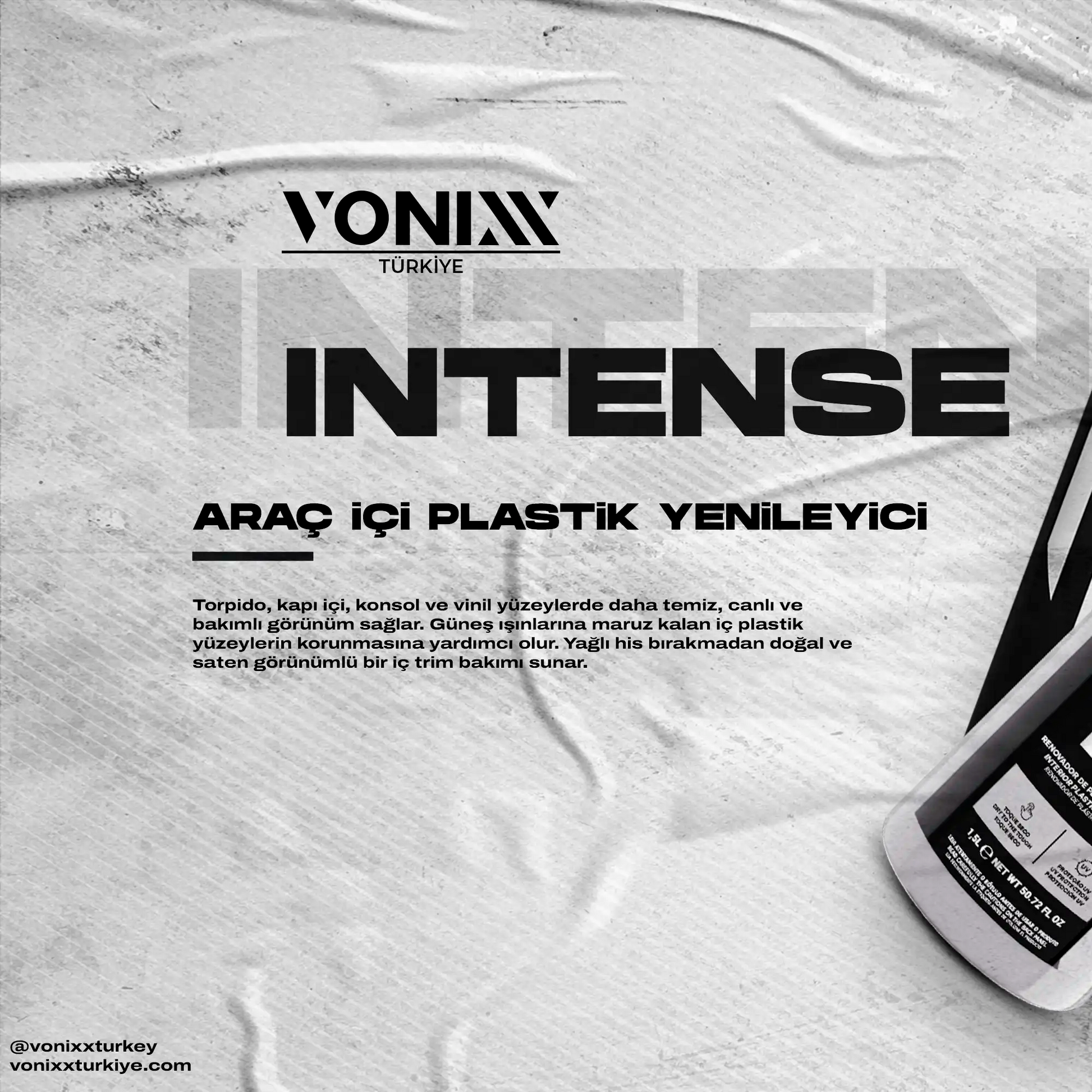 Vonixx intense araç içi plastik yenileyici hakkında bilgi