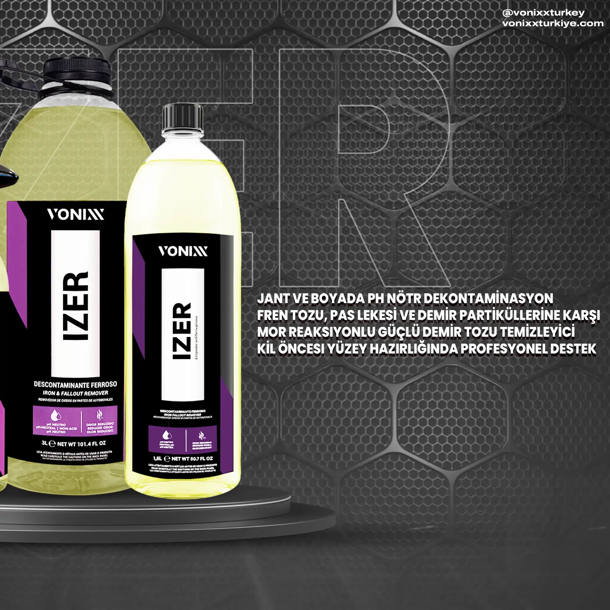 vonixx izer oto demir tozu temizleyici ürünü hakkında detaylı bilgiler 