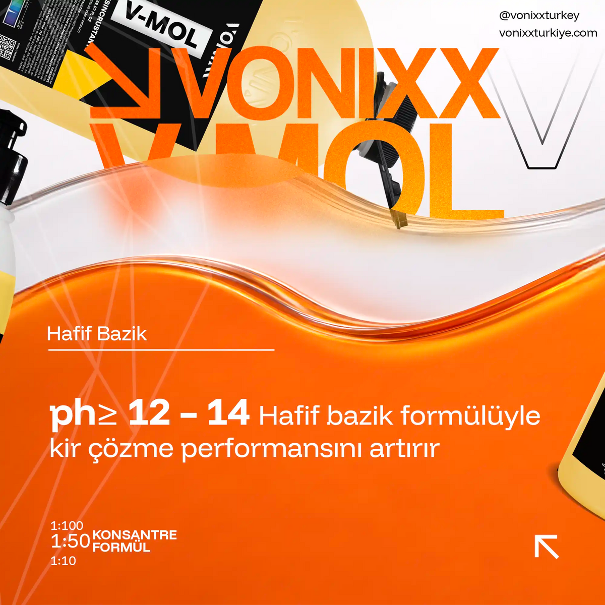 Vonixx v-mol ağır oto yıkama şampuanı seyreltme oranları 