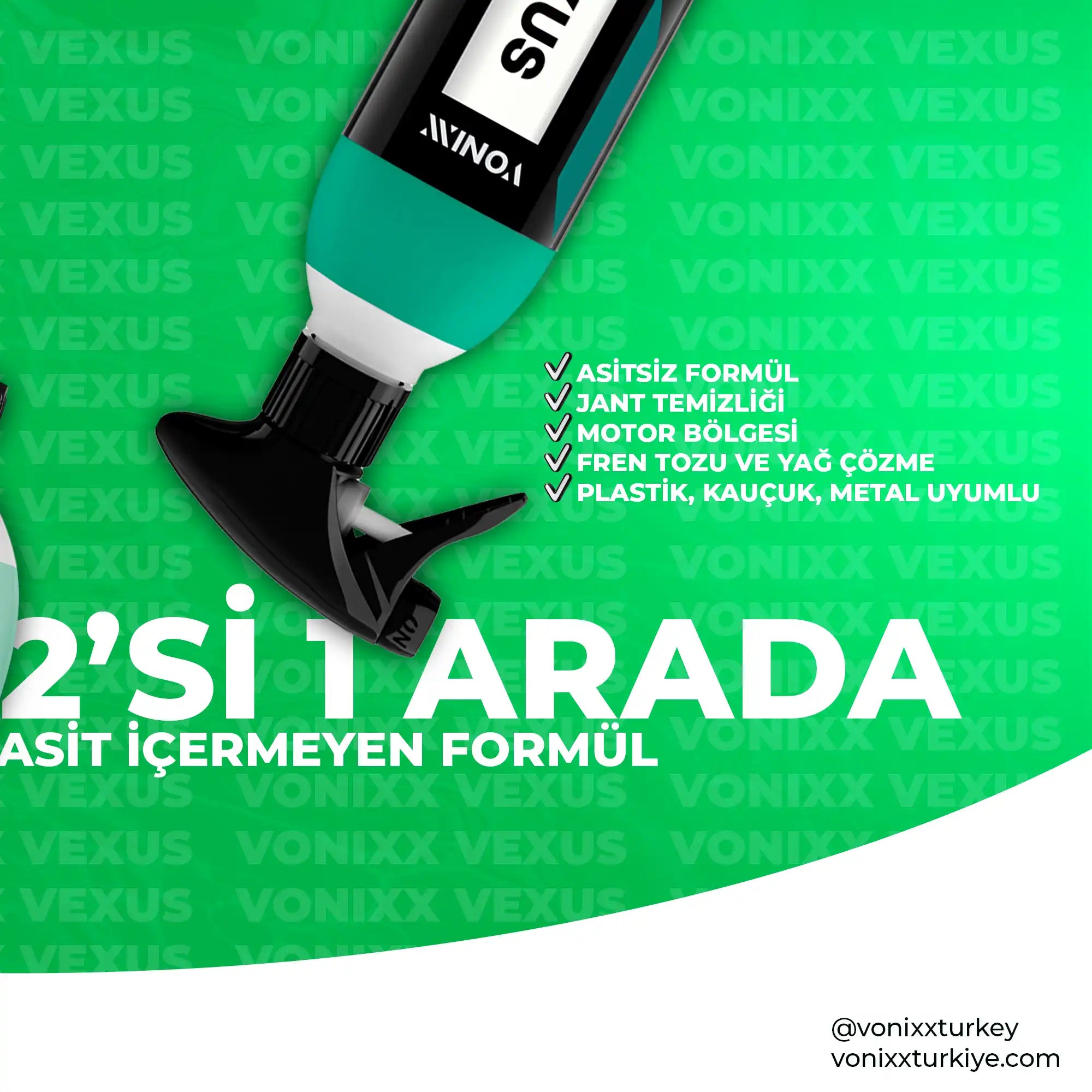 vonixx vexus asitsiz oto yağ fren tozu ve ağır kir temizleyici hakkında bilgiler